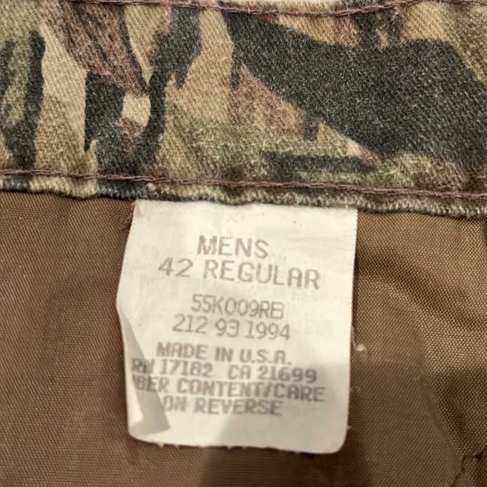 Men’s Thinsulate Realtree Duxbak vintage USA camo pants size  42 - Picture 4 of 9